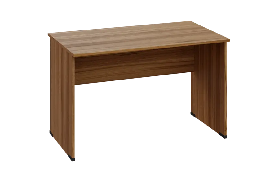 EPL 17 - 12 stůl kancelářský, dřevěná podnož, deska 18 mm, široký 1200 mm, ořech světlý